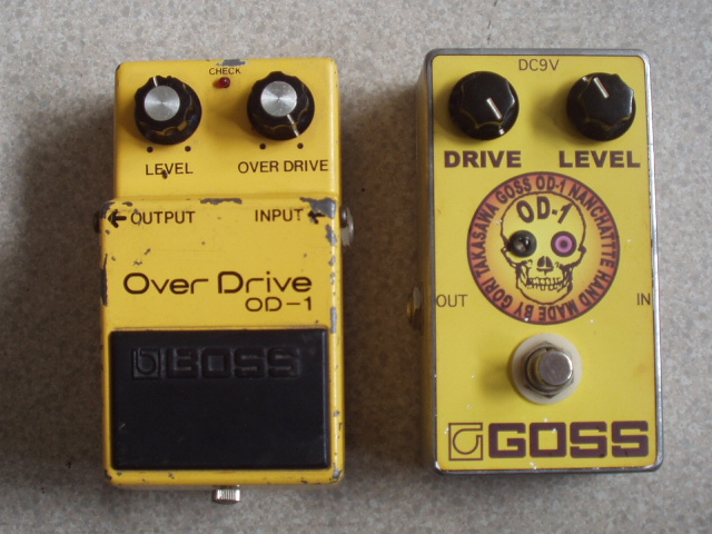 自作BOSS OD-1クアッド/μPC4741仕様/黄/9〜18V電源対応