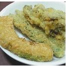野菜のフリッタ（新発田の名産アスパラ、かぼちゃ、まいたけ