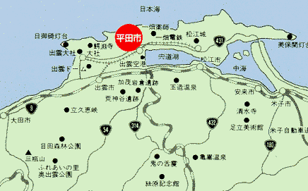 平田市の地図